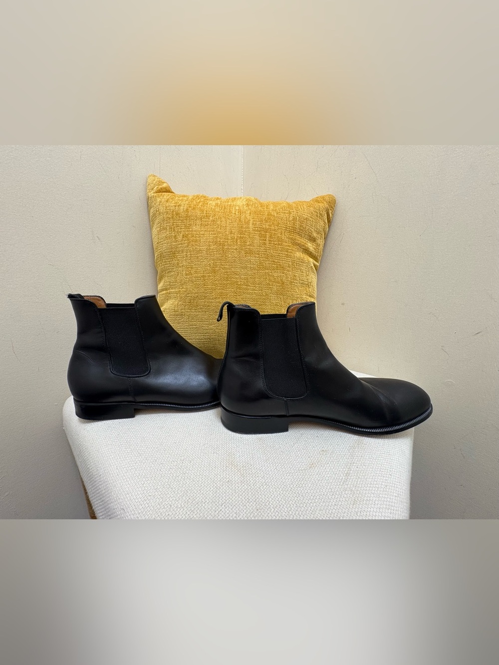 Moreschi Men’s Black Leather Boots - GREAT CONDITION! Size 8 1/2 - Picture 5 of 9